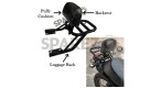 Royal Enfield Interceptor and GT 650 Rear Luggage Rack Carrier With Backrest Black - SPAREZO